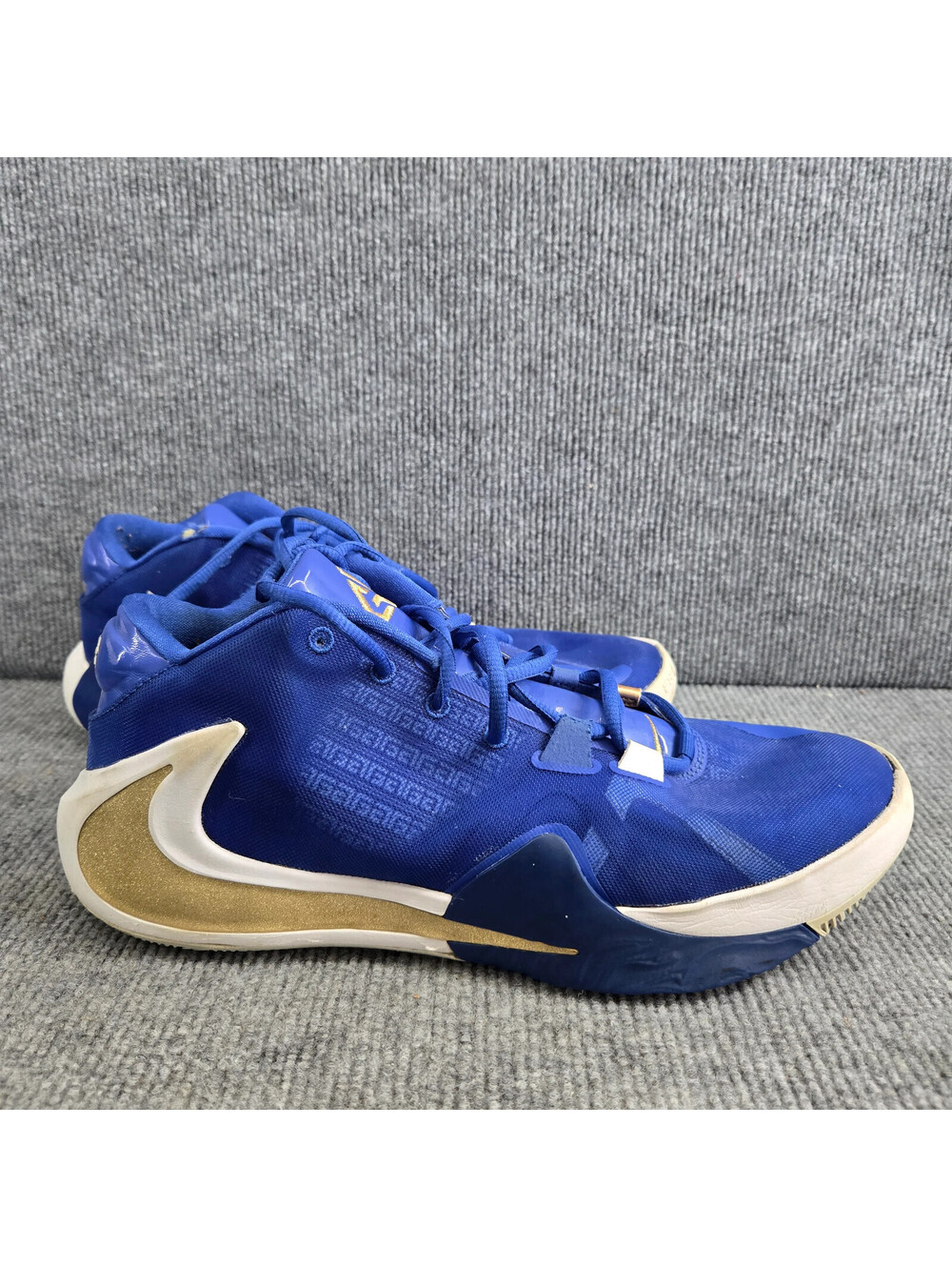 Nike Zoom Freak 1 Royal Blue Gold Basketball Shoes US 11